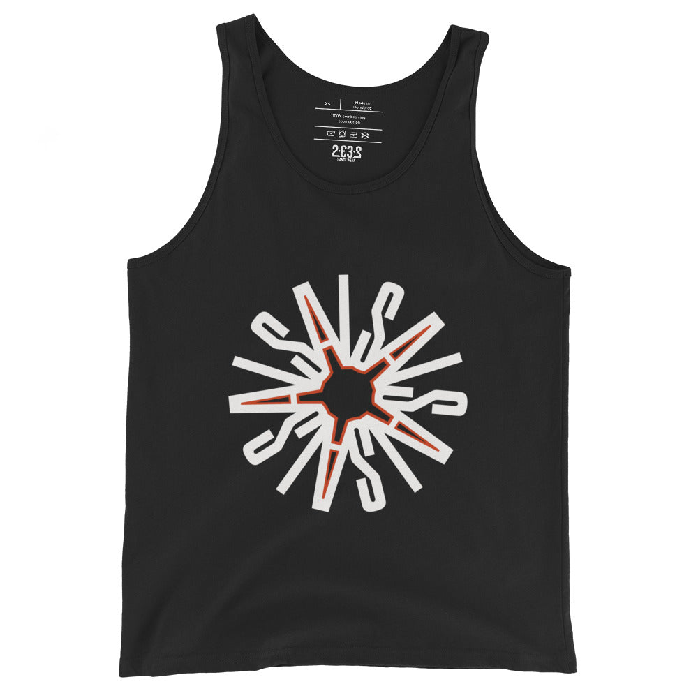 Mandala tank top (black)