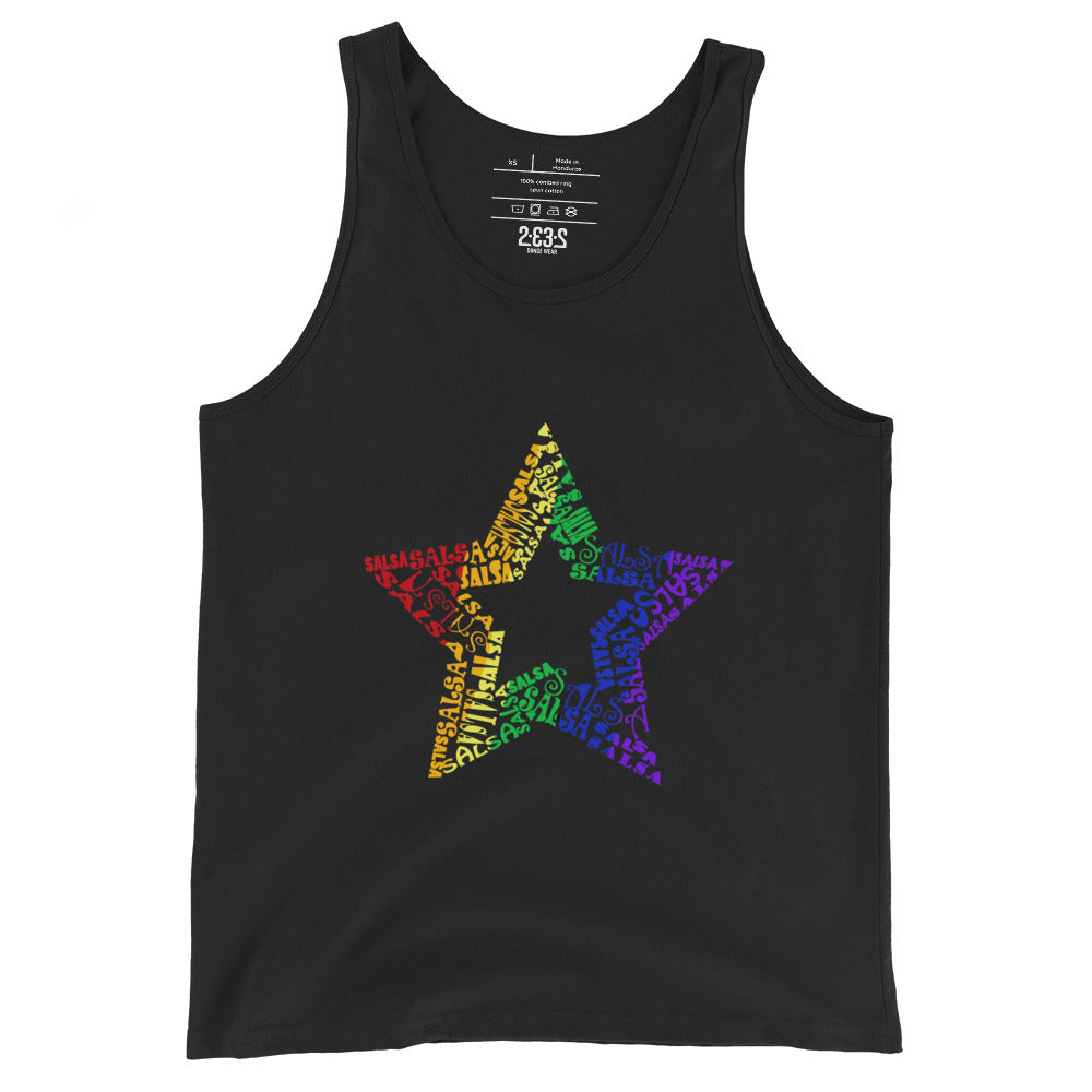 Camiseta sin mangas con estrellas (negro)