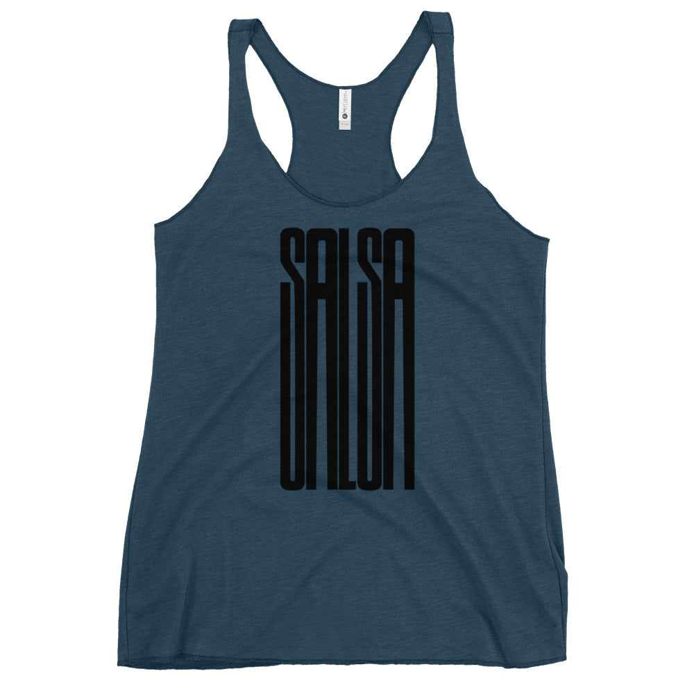 Salsa Racerback Tank Top (indigo)