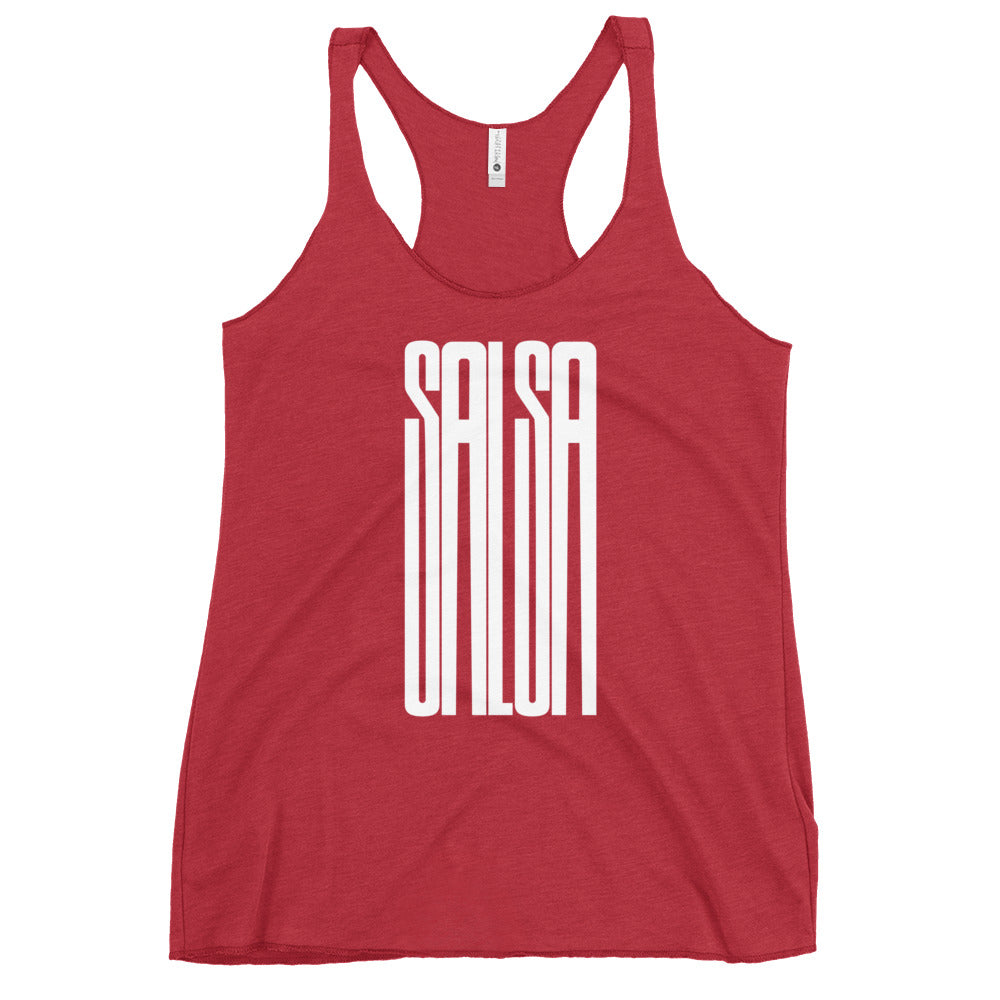 Camiseta sin mangas Salsa Racerback (rojo vintage)